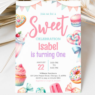 Candy Land Sweet Birthday Einladung