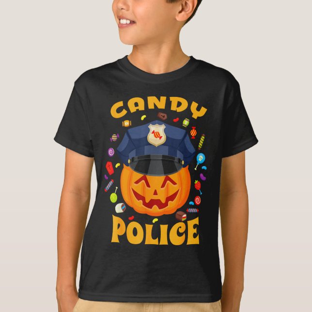 Candy Lice Halloween Party Costume Security Funny  T-Shirt (Vorderseite)