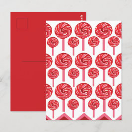 Candy Lollipop Sweet Candy Lollipop Party Postkarte