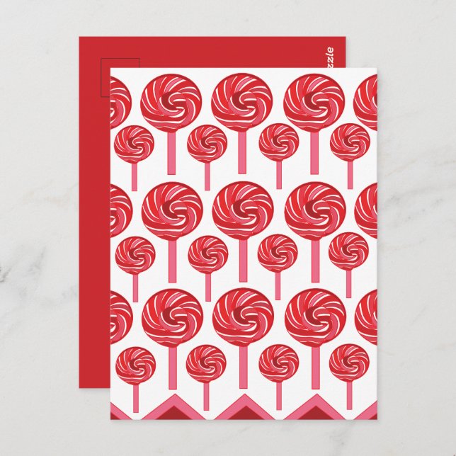 Candy Lollipop Sweet Candy Lollipop Party Postkarte (Vorne/Hinten)
