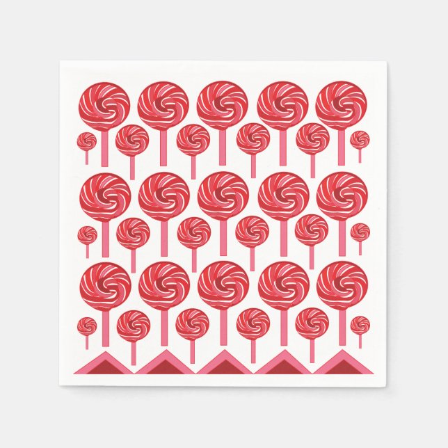 Candy Lollipop Sweet Candy Lollipop Party Serviette (Vorderseite)