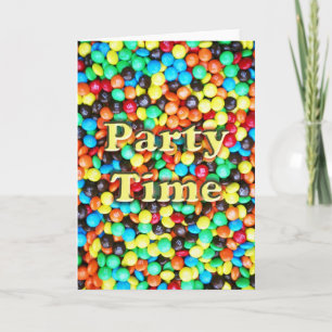 Candy-M&Ms-Party time-v-26 Karte