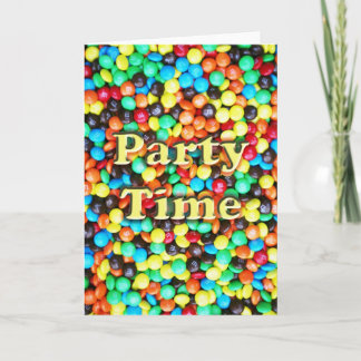 Candy-M&Ms-Party time-v-26 Karte