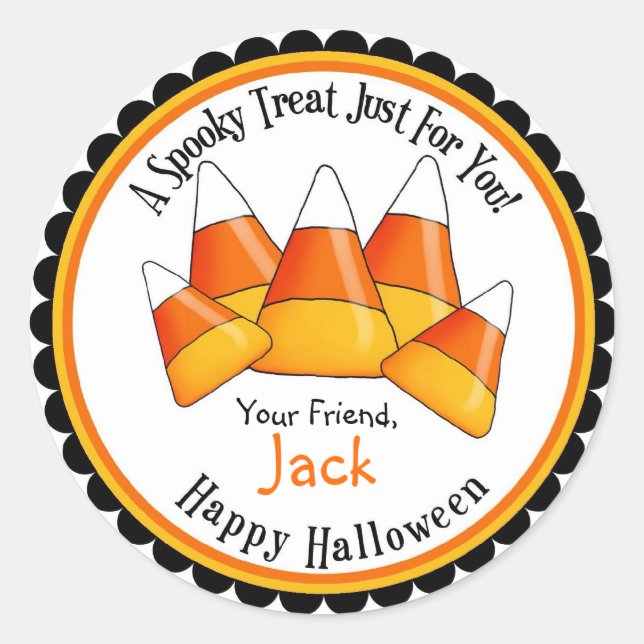 Candy Mais Halloween Leckerei Stickers (Vorderseite)