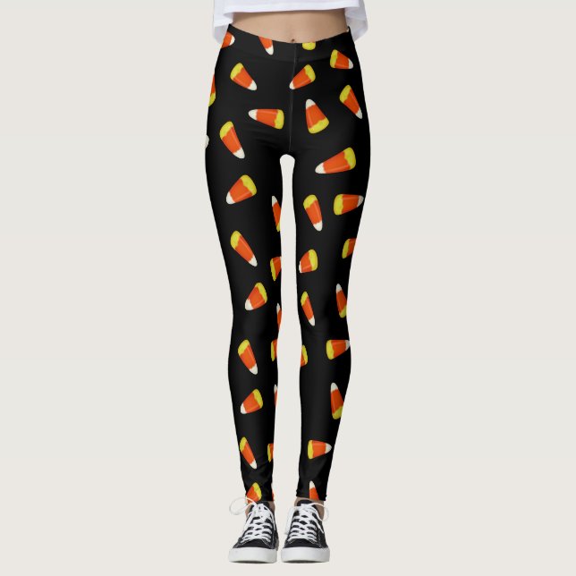 Candy Mais Halloween Trick oder Treat Modern Leggings (Vorderseite)