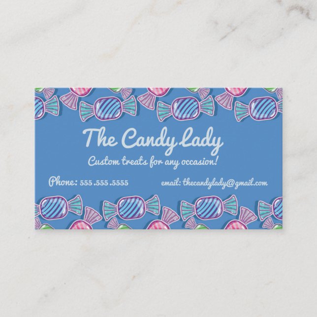 Candy Maker Business Card Visitenkarte (Vorderseite)