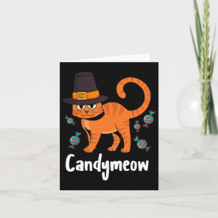 Candy-meow Erntedank Day Cat Kitten Lover Fall Karte