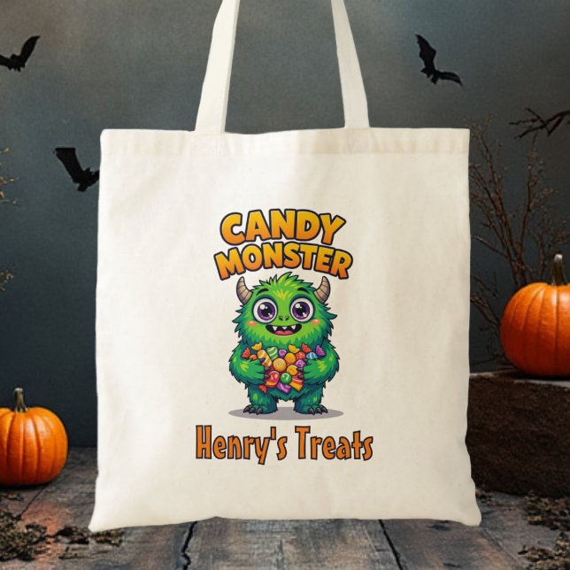 Candy Monster Trick oder Treat Bag Tragetasche (Von Creator hochgeladen)