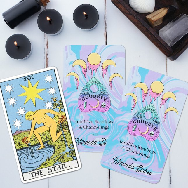 Candy Moon Phases Planchette Pink & Blue Mystical Spielkarten (Candy Moon Phases Planchette Pink & Blue Mystical Tarot Cards)