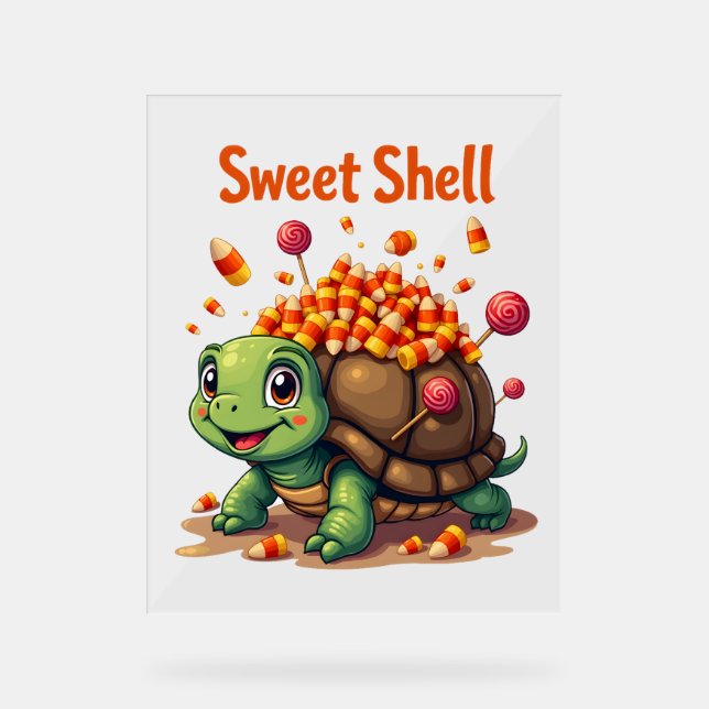 Candy Muschel Turtle Acrylschild (Vorderseite)