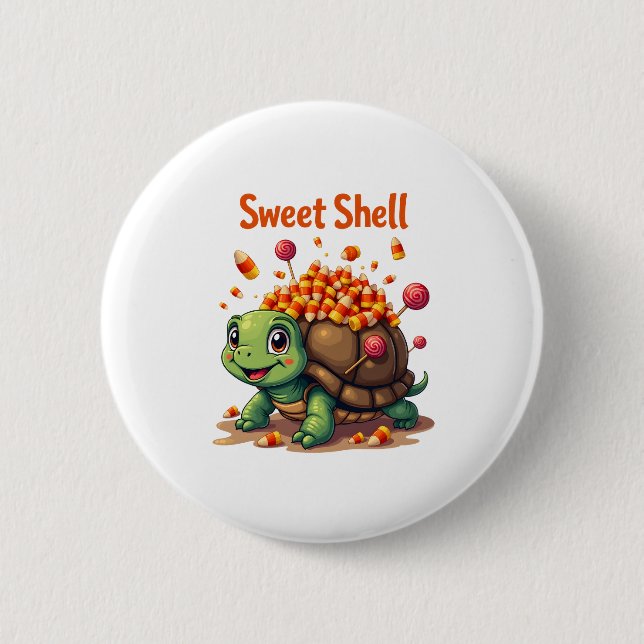 Candy Muschel Turtle Button (Vorderseite)