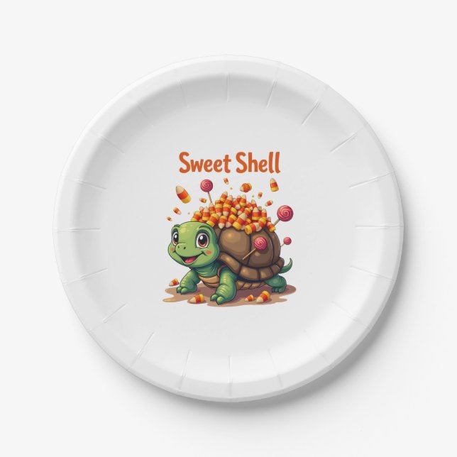 Candy Muschel Turtle Pappteller (Vorderseite)