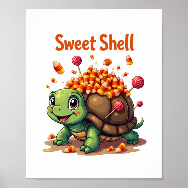 Candy Muschel Turtle Poster (Vorne)
