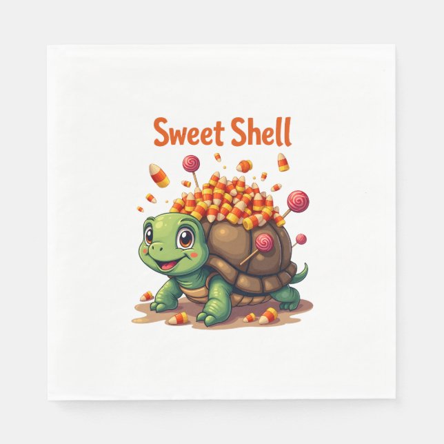 Candy Muschel Turtle Serviette (Vorderseite)