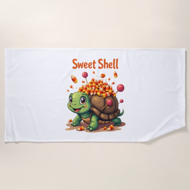 Candy Muschel Turtle Strandtuch (Vorderseite)