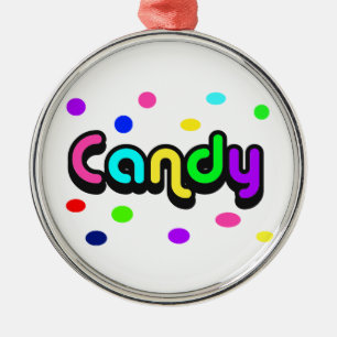 Candy-Ornament Silbernes Ornament