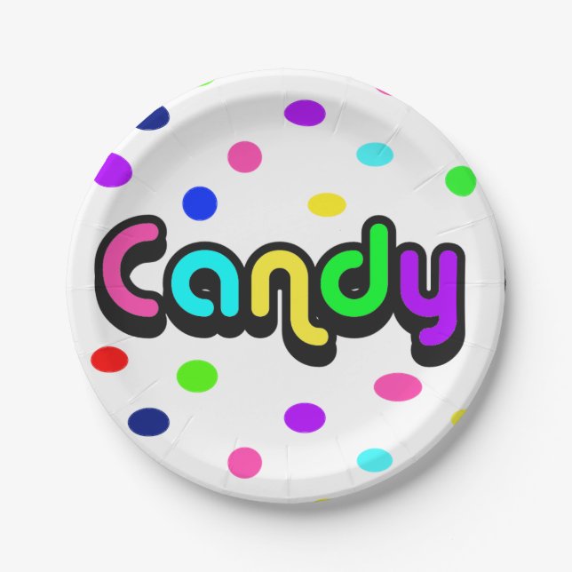 Candy Pappteller (Vorderseite)