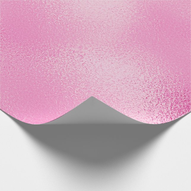 Candy Pastel Pink Rose Glass Ice Glam Geschenkpapier (Ecke)
