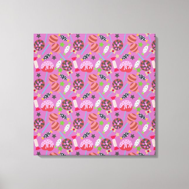 Candy pattern | Lollies pattern | lollipop 19 Leinwanddruck (Vorderseite)