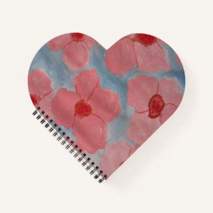Candy Pink Blume Herzbuch Notizbuch
