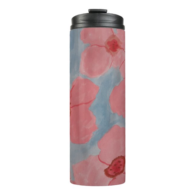 Candy Pink Blume Thermosbecher (Vorderseite)