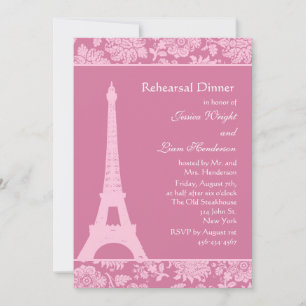 Candy Pink in Paris Probedinner Einladung