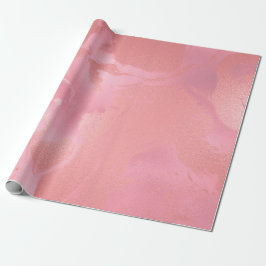 Candy Pink Rose Molten Marmorglas Abstrakt Geschenkpapier