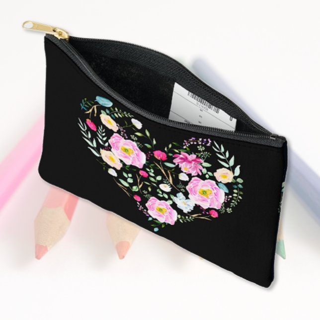 Candy Pink Roses & Herz Zubehörtasche (Von Creator hochgeladen)