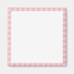 Candy Pink Stripe Border Template Magnet