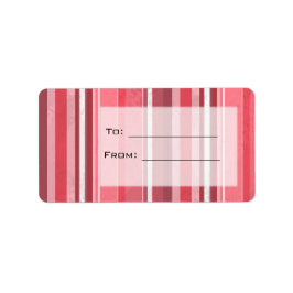 Candy Pink Stripes Adressaufkleber