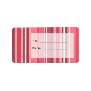 Candy Pink Stripes Adressaufkleber