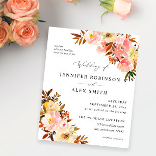 Candy Pink & Yellow Floral Wedding Flyer
