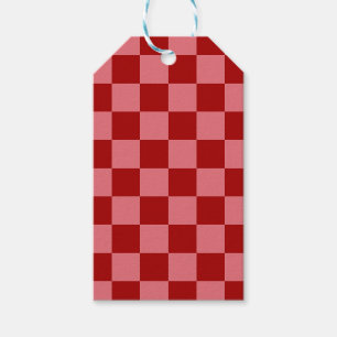 Candy Red und Candy Pink Checkerboard Geschenkanhänger