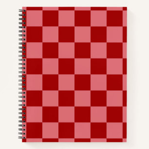 Candy Red und Candy Pink Checkerboard Notizbuch