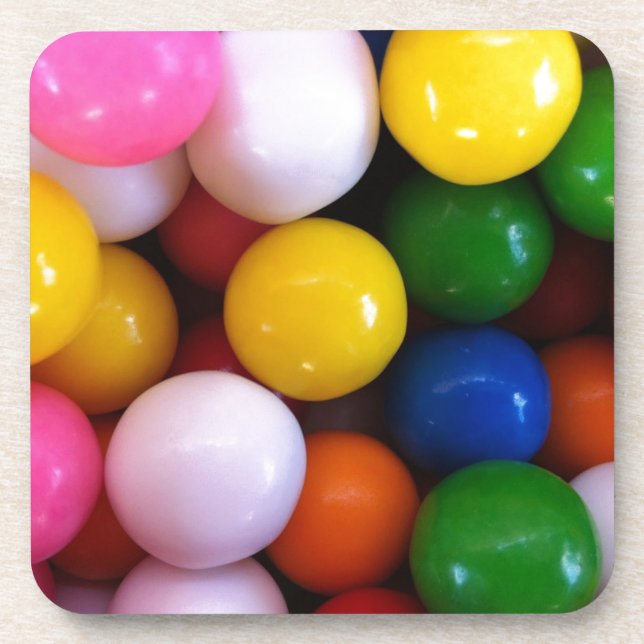 Candy Regenbogenkugeln Untersetzer (Vorderseite)