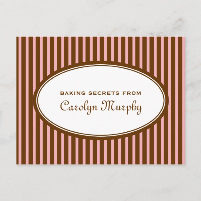 Candy rosa Schokoladenkarte Postkarte (Vorderseite)