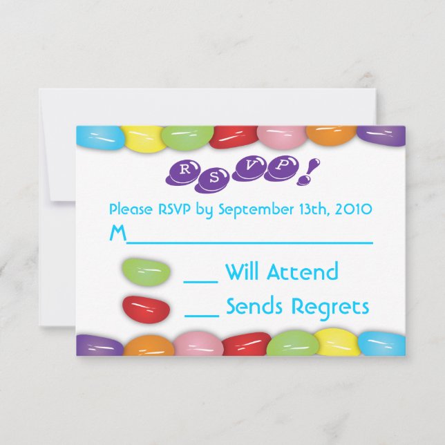 Candy RSVP Card Karte (Vorderseite)
