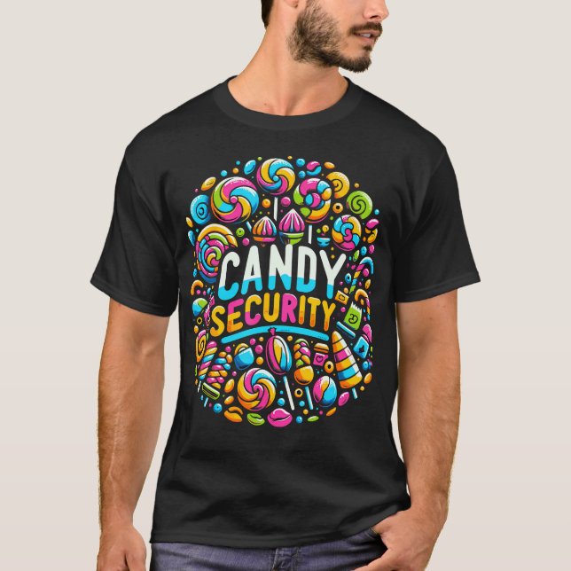Candy Security Funny Candy Land Costume Candyland T-Shirt (Vorderseite)