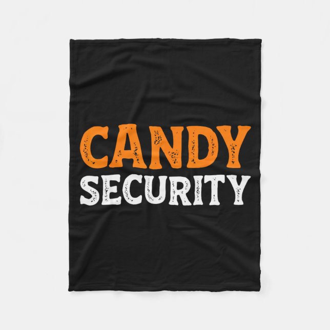 Candy Security Funny Easy Lazy Halloween Dad Mom P Fleecedecke (Vorderseite)