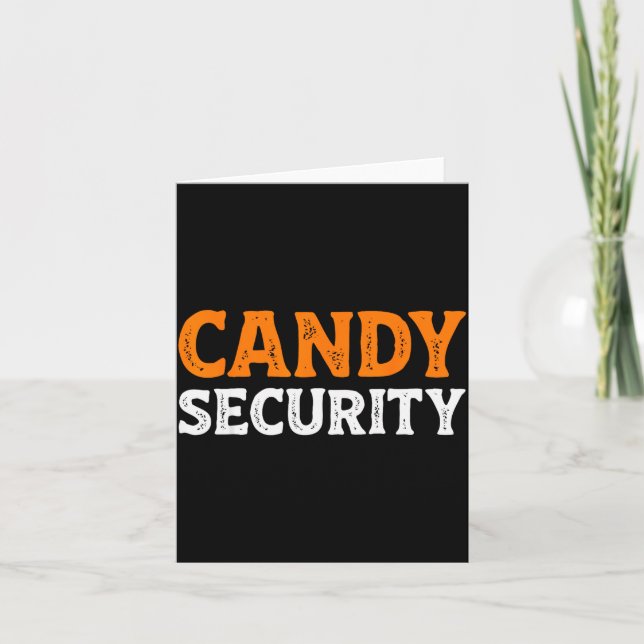 Candy Security Funny Easy Lazy Halloween Dad Mom P Karte (Vorderseite)