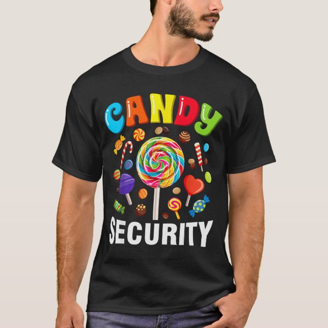 Candy Security Funny Halloween Costume  T-Shirt (Vorderseite)