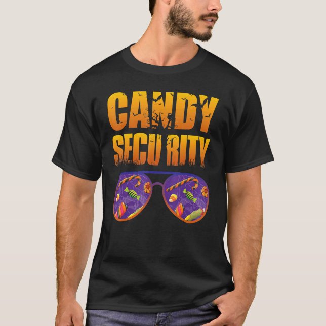 Candy Security  Halloween Costume Man Dad Big brot T-Shirt (Vorderseite)