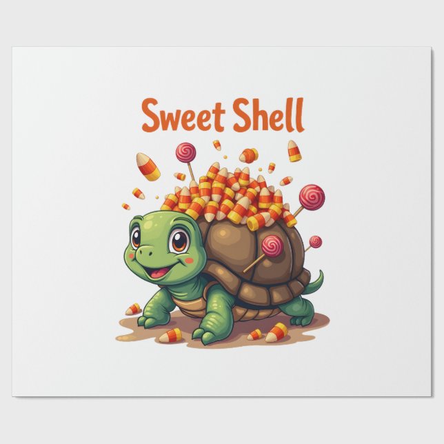 Candy Shell Turtle Geschenkpapier (Flach)