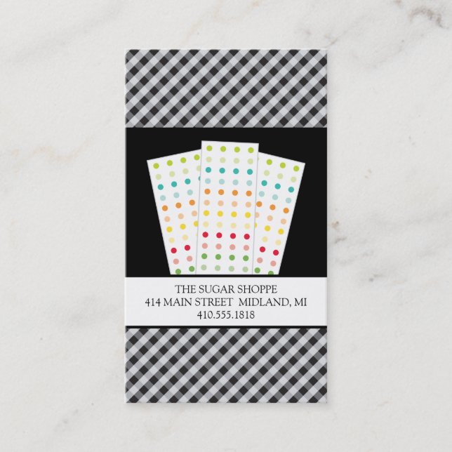 Candy Shop Business Cards Visitenkarte (Vorderseite)