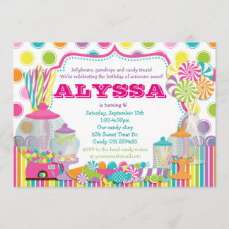 Candy Shop et Sweet Shoppe Party Invitation