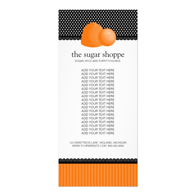 Candy-Shop-Produktrackkarten Werbekarte (Vorne)
