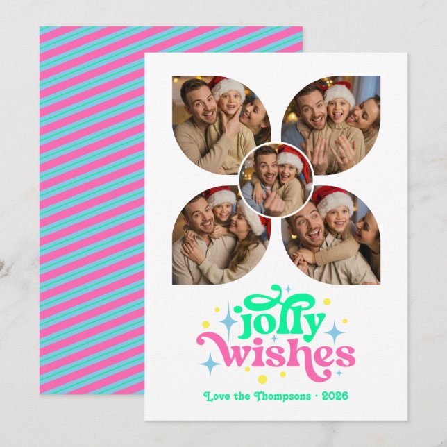 Candy Shop Retro Foto Collage Weihnachten (Vorne/Hinten)