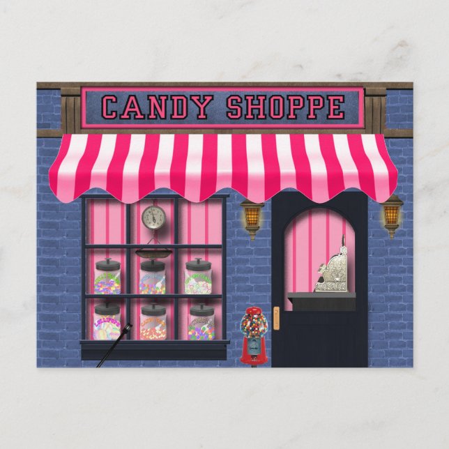 Candy Shoppe Leckerei Postkarte (Vorderseite)