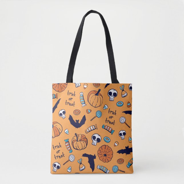 Candy Skull Pumpkin Bat Nahtlose Muster. Tasche (Vorderseite)