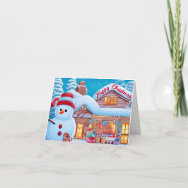 Candy Snowman Weihnachtskarte Karte